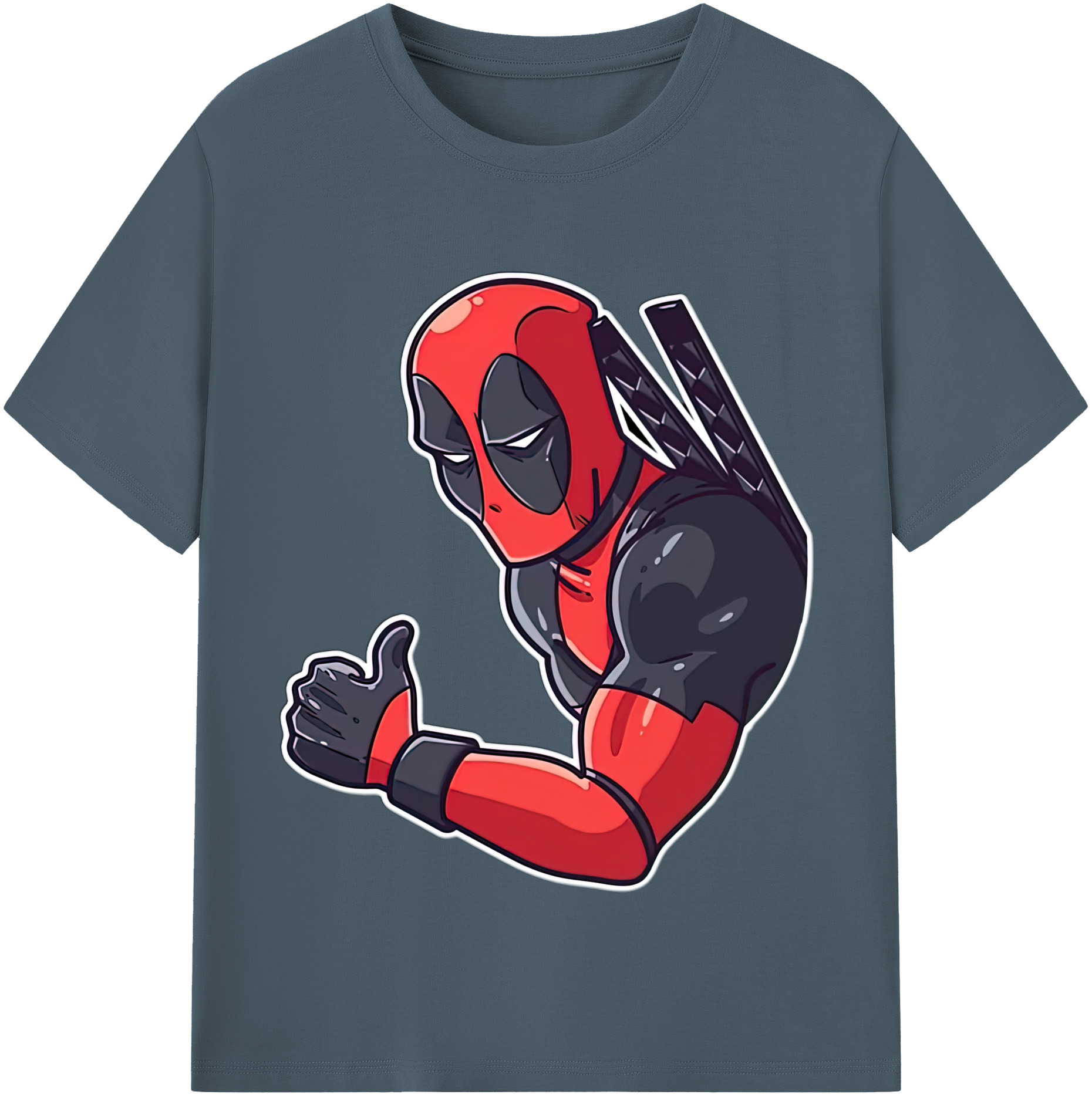 （画像用） Deadpool デッドプール 綿100％半袖Tシャツ（フロントプリント）